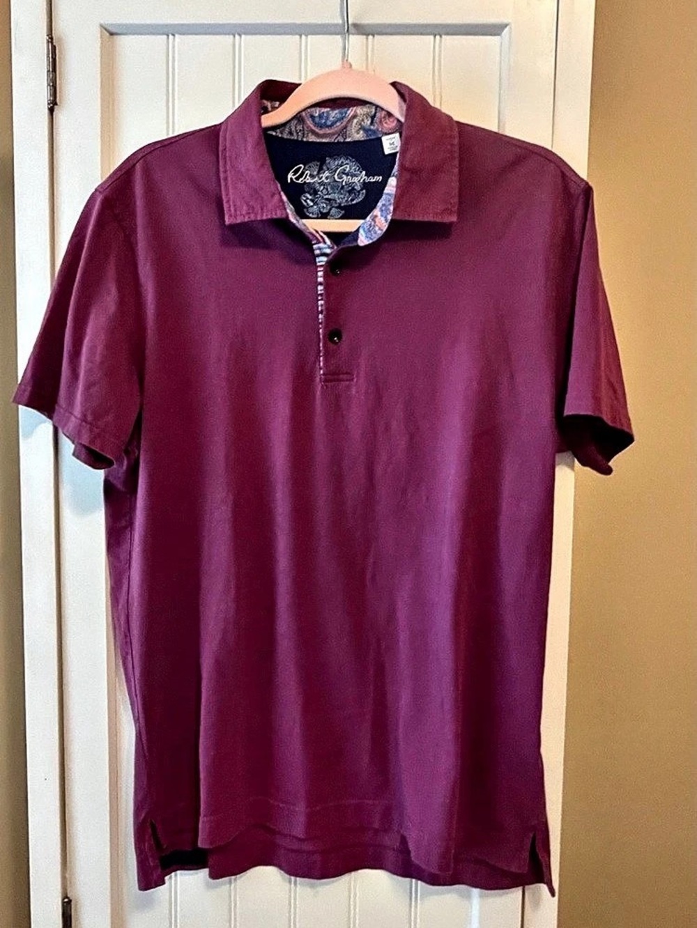 Robert Graham Men's Cotton Polo Size Medium Like New